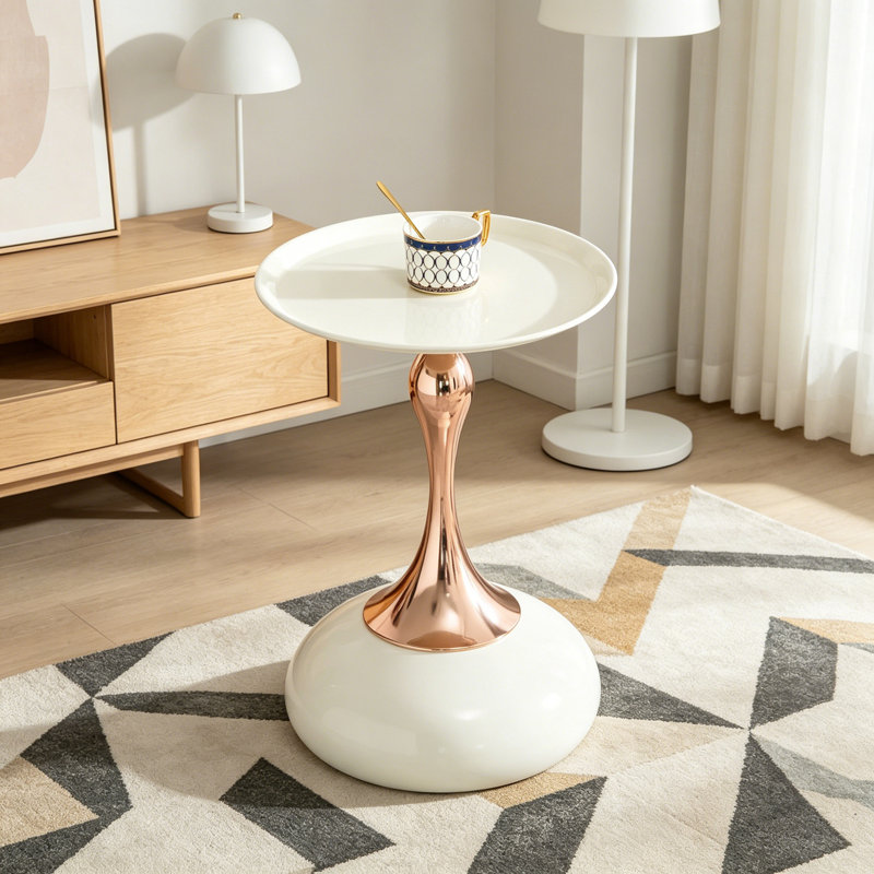 Table d'appoint ronde avec base robuste