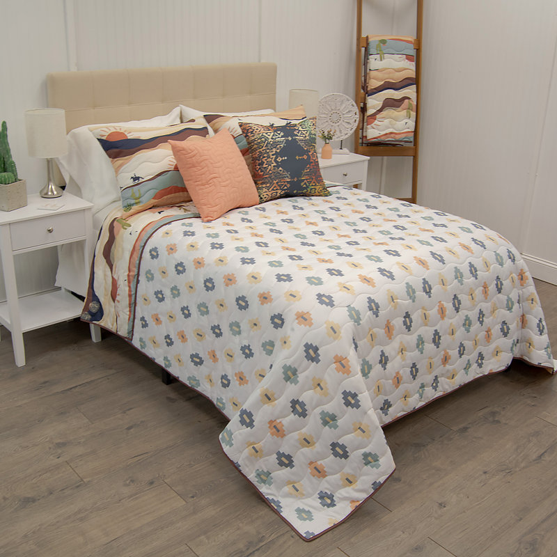 Ensemble de courtepointe Your Lifestyle par Donna Sharp Journey Southwest, Courtepointe grand + 2 couvre-oreillers standard