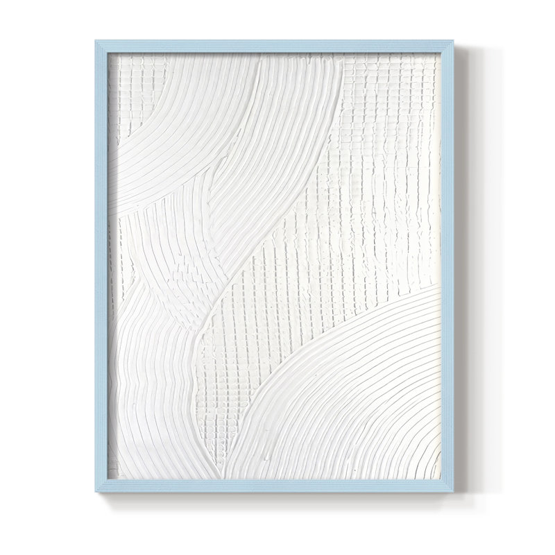 Salt Lakes III, reproduction encadrée - bois massif, H 21 po x l 17 po, Bleu