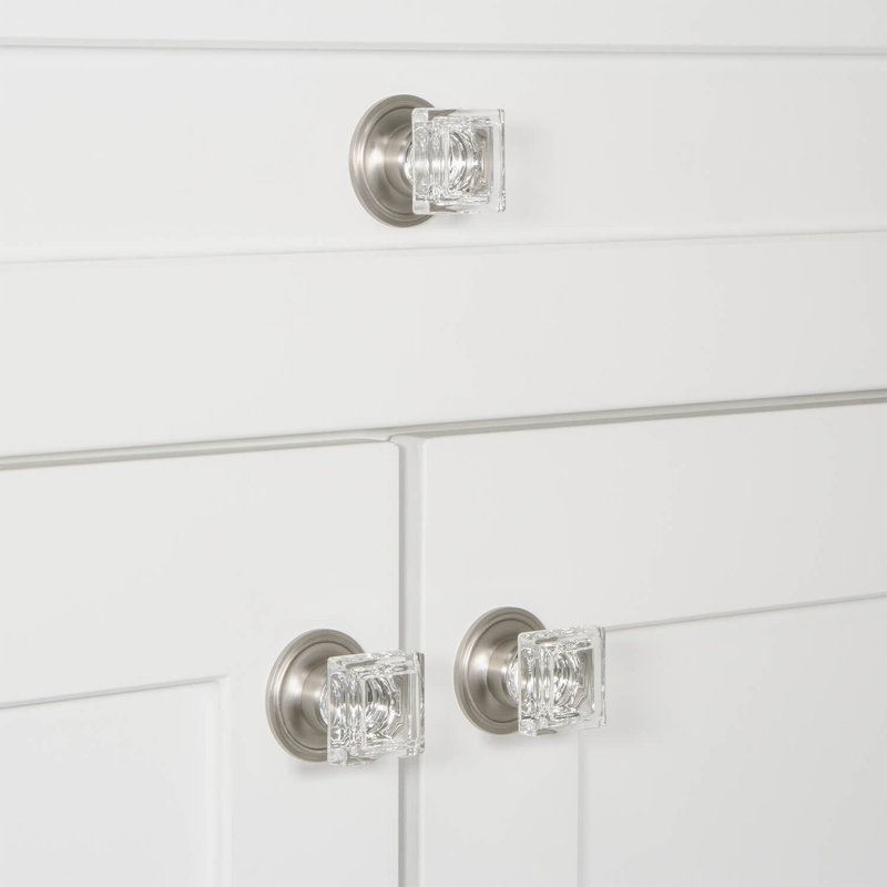 Carré Square Knob, Satin Nickel