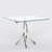 Glass Top Metal Base Dining Table-333366490