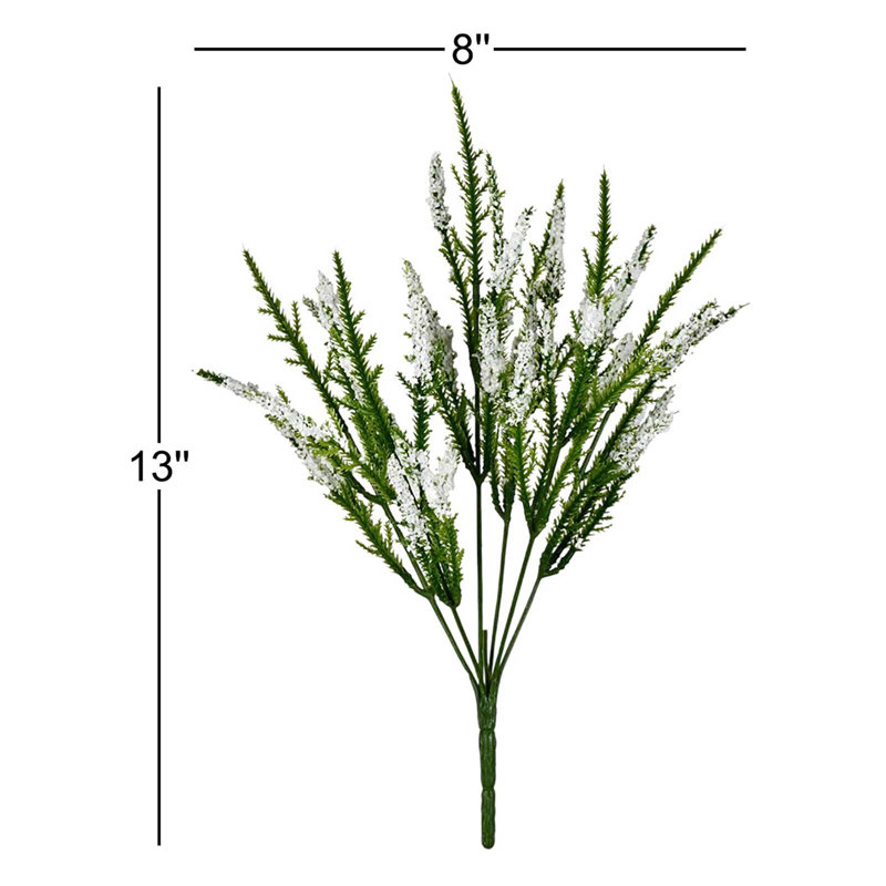 Artificial 13" Blazing Star Bush, Cream