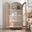 Vitrines en bois massif beige et Burlywood
