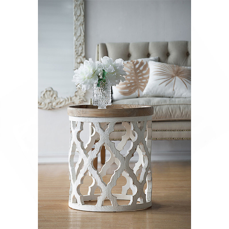 Table d'appoint de 23 po au design rétro, parfaite pour ajouter élégance et fonctionnalité à n'importe quelle pièce
