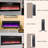 Electric Fireplace 42", Multi Color Flame & , 11 Temp Settings, Automatic Cut-Off Feature Ultra Thin 42 Inch Fireplace, Led , Double Protection, Settings
