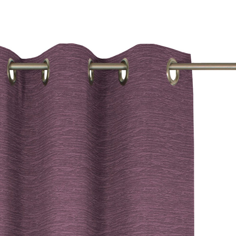 Gracierose Synthetic Eyelet Single Curtain Panel, opaque, 180cm Width x 132cm Drop, Berry