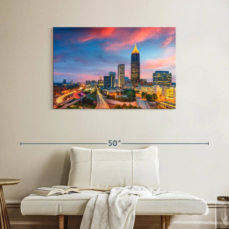 Horizon de Sireci, radiant d'Atlanta, H 26 po x l 39 po