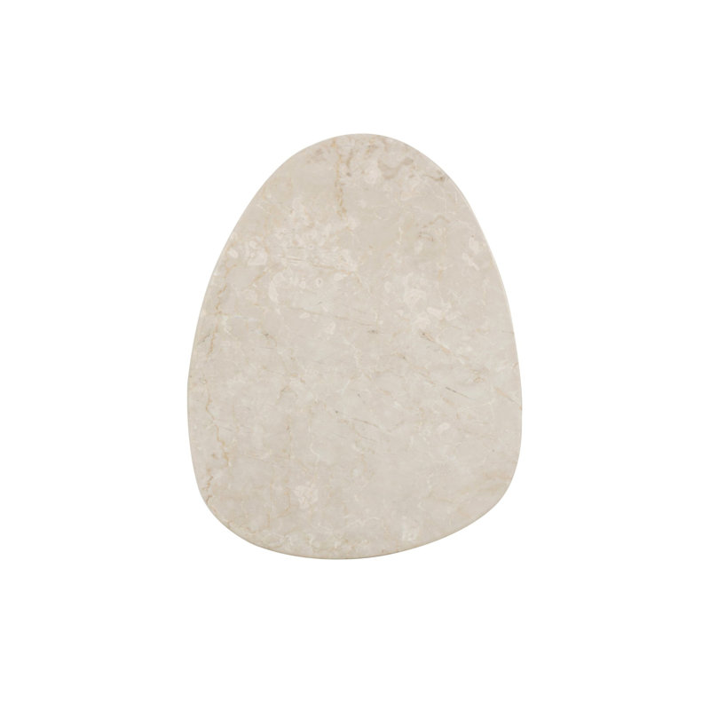 Meints Meints Moraga End Table, Cream Marble, Marble