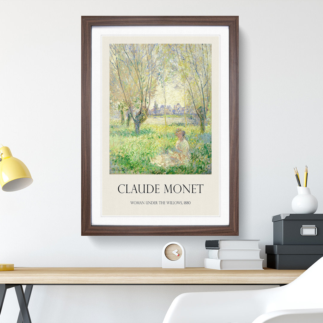 Woman Under the Willows Print by Claude Monet - Framed Print