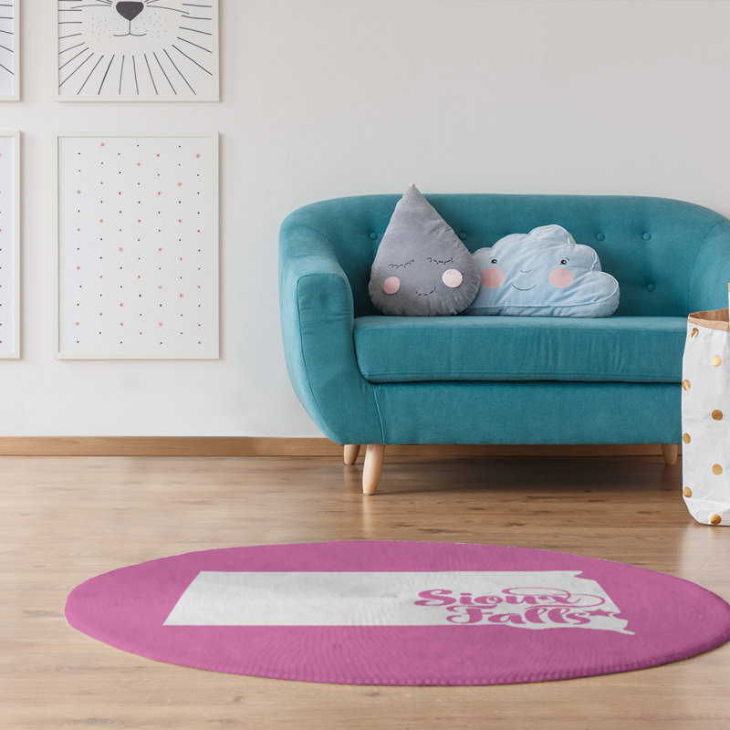Chenille Indoor Rug, Round 5'