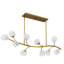 Walker 10-Light Vintage Brass Island Light