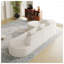 Canapé modulaire incurvé en forme de L de 111,8 po en tissu polyester texturé à poils longs avec méridienne extra-large et coussins moelleux-845849819-845849821