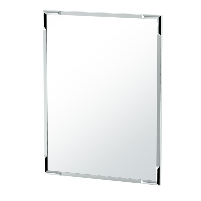 Framed Flush Wall Mount Rectangle Bathroom Vanity Mirror | Mount Landscape or Portrait