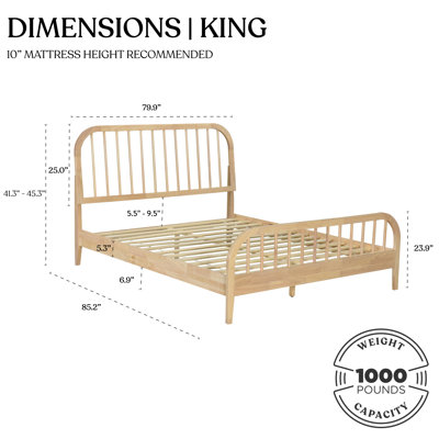 Anderson Solid Wood Spindle Bed Frame