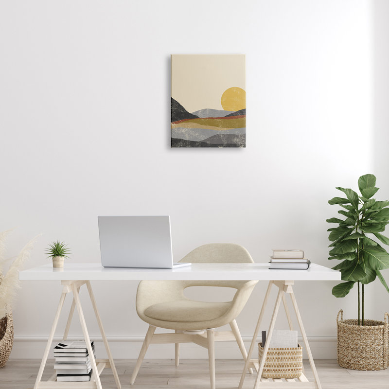 Art mural sur toile tendue, "Sunrise Clrif", Toile tendue, H 16 po x l 20 po