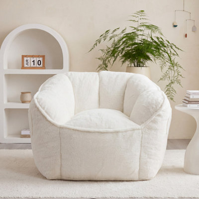 Fauteuil à billes pour adultes, canapé en velours ultra doux, dossier et rembourrage en mousse à mémoire de forme, canapé de plancher