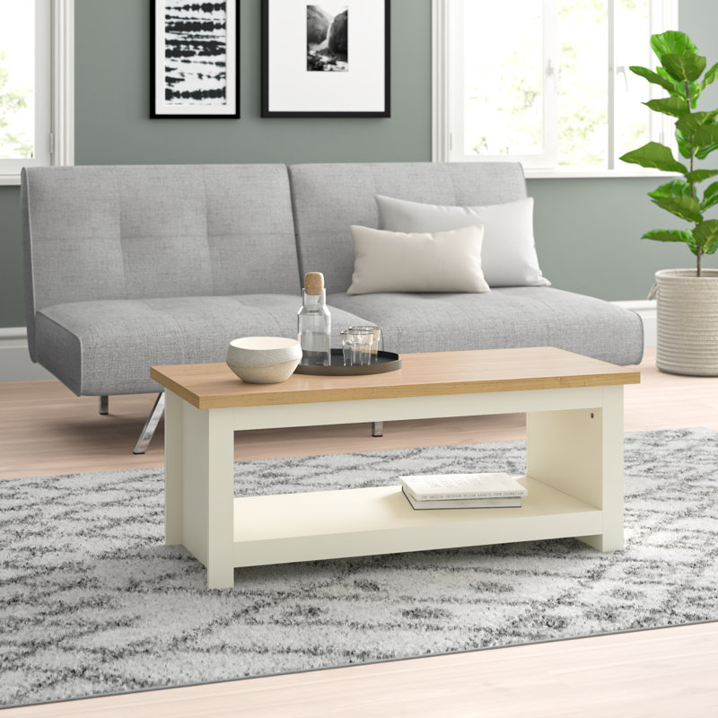 Loretta Sled Coffee Table, Cream