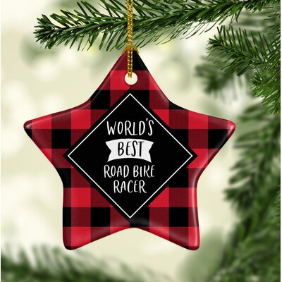 Star Ceramic Road Bike Racer Holiday Shaped Ornament -  The Holiday Aisle®, BC9EC8C4553A4AF0A40E960520576C68