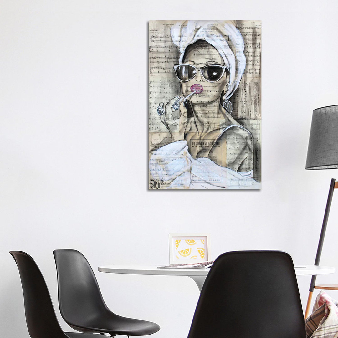 Glam Girl von Jason Sauve - Galerie-verpackte Leinwand Giclée auf Leinwand