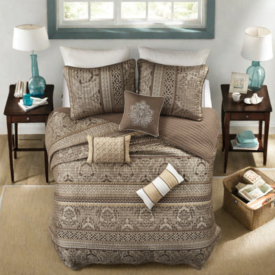 Reversible Bedding Sets King Cal King, Cotton Fill Jacquard For Modern Home