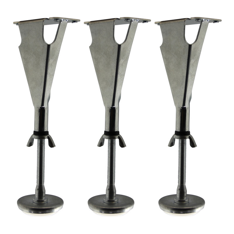 Adjustable Height Center Support Leg - Bed Frame Feet for Center Support Legs - Replacement Metal Bed Slat Support Leg