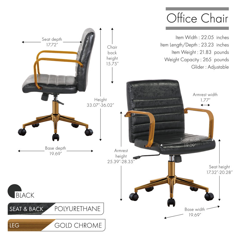 Colson Task Chair, Black, 15.75