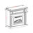 Only Mantel (NOT INCLUDED 23" FIREPLACE) -White,41.34"W*14"D*40"H-546973815