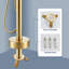 Robinet de baignoire autoportant 45,28 ", robinets de douche à fixation au sol, robinets de douche à bec pivotant à haut débit avec robinets de douche à main-64829957