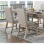 Ensemble de table de salle à manger de style traditionnel 7 pièces avec rallonge et 6 chaises d'appoint en bois au fini gris brunâtre-550586226