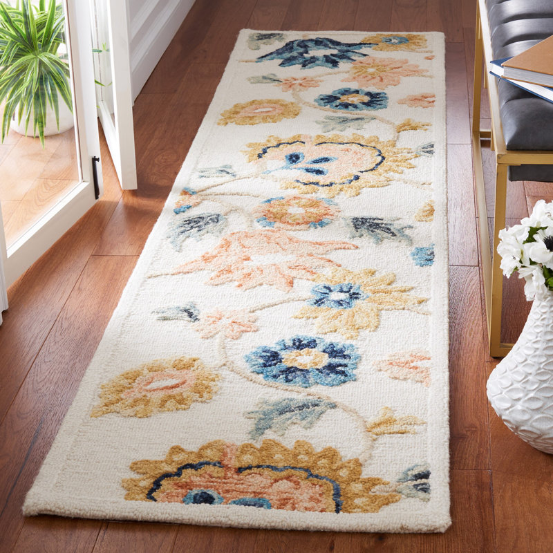 Tapis ivoire / gris Hermine Metro 112, Tapis de couloir 2 pi 3 po x 9 pi