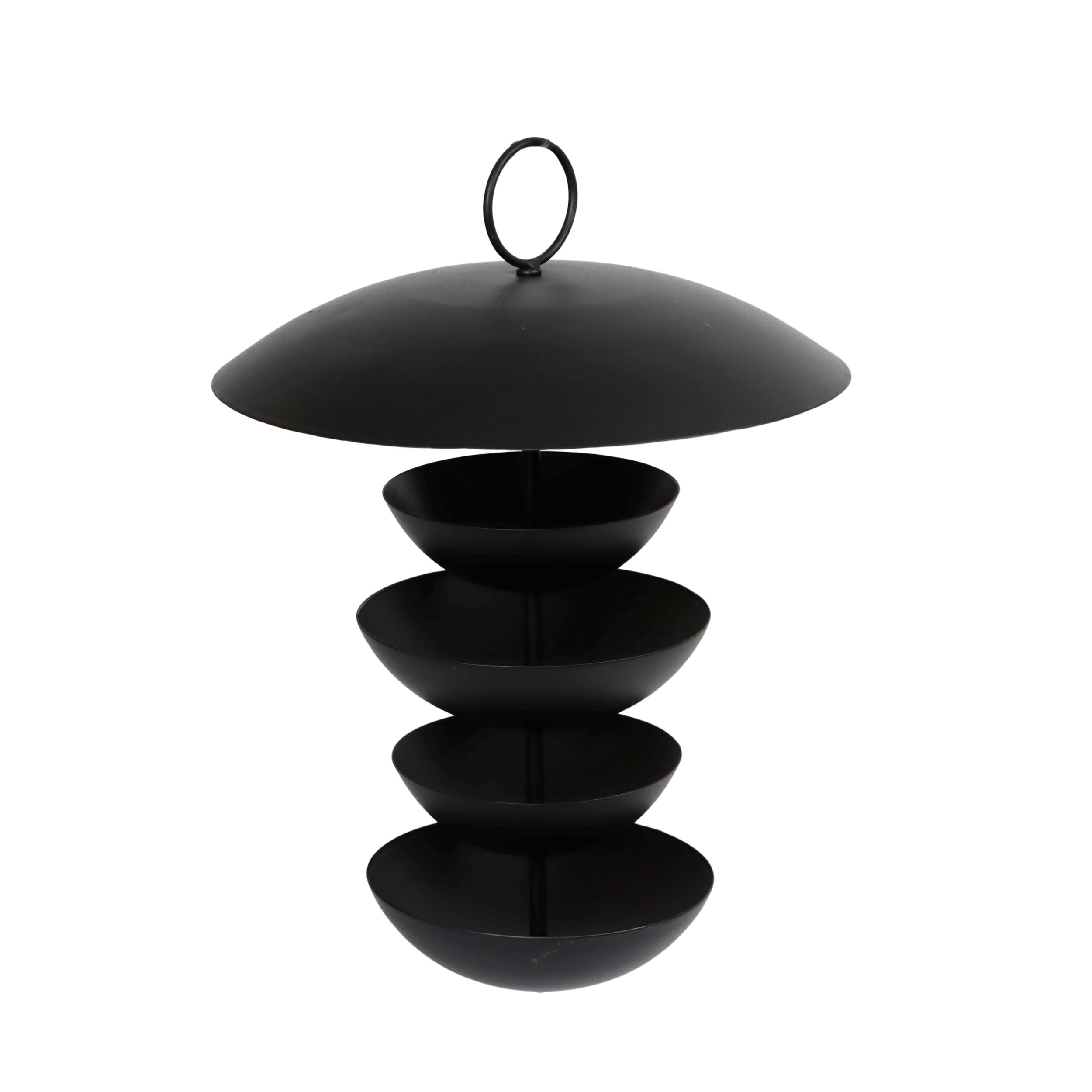 Arlmont & Co. VIP Metal 16 in. Black Hanging Bird Feeder - Wayfair Canada