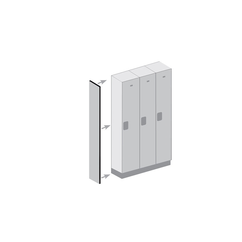 Panneau latéral sans hotte inclinée, H 72 po x l 18 po x P 0,75 po, Érable
