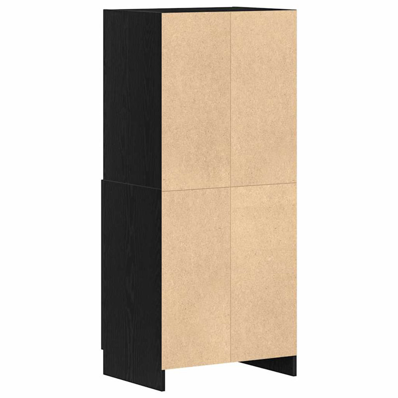 Vidaxl Kitchen Cabinet Artisan Engineered Wood Medium, Black
