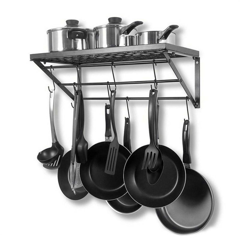 Metal Rectangle Wall Mounted Pot Rack