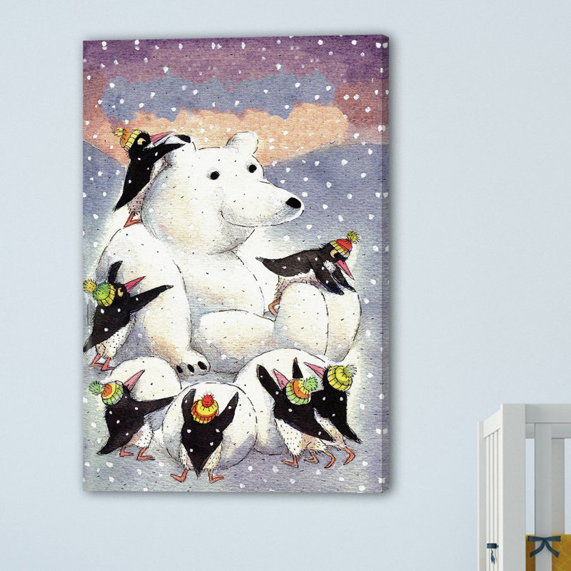 Polar Friends - Painting on Canvas, 46cm H x 30cm W
