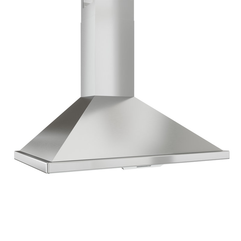 30" Brisas 600 CFM Convertible Wall Mount Range Hood in Silver with Nightlight