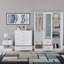 Maybery 3 Piece Bedroom Set (1 Drawer Bedside Chest, 5 Drawer Chest, 3 Door 2 Drawer Mirrored Wardrobe), (5)-955660142