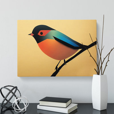 Enthralling Robin Bird - Wrapped Canvas Print