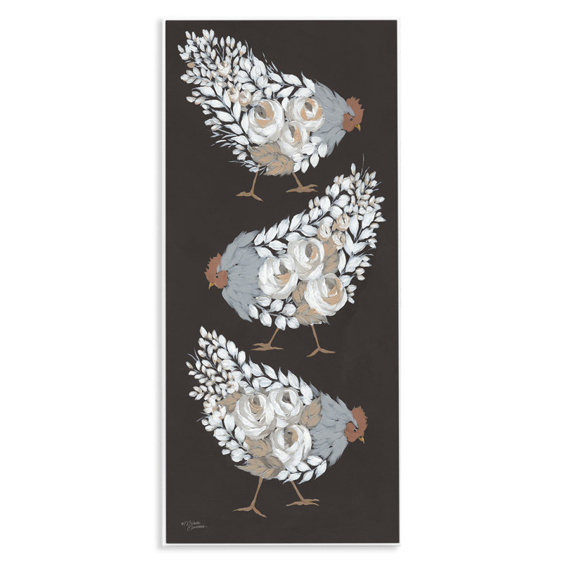 Poule de poule, abstrait, botanique, fleurs, art mural, par Michele Norman