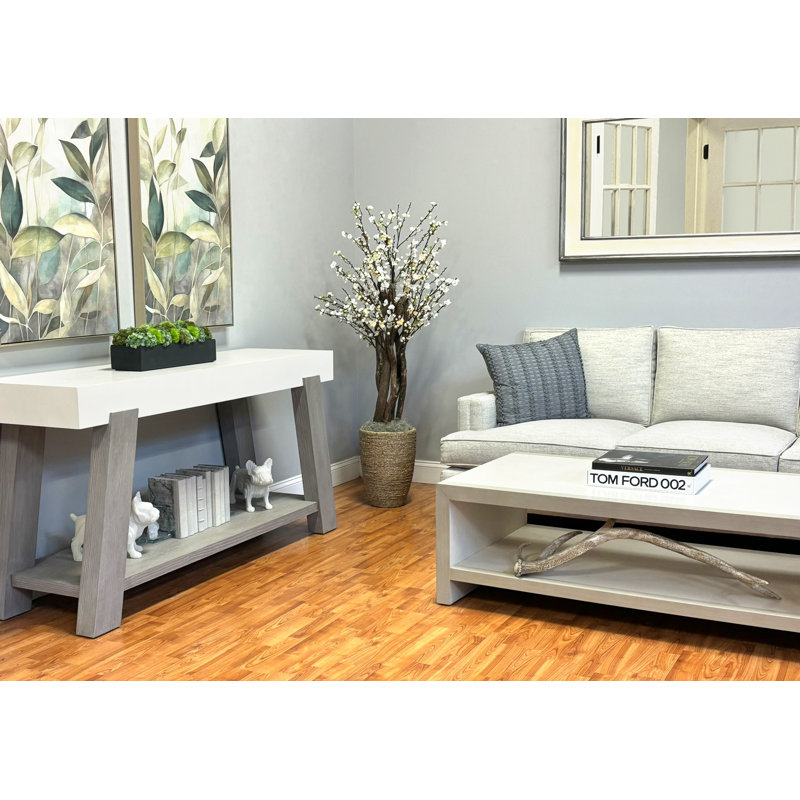 Cerisier blanc en pot brun clair,  63" H x 33" W x 33" D