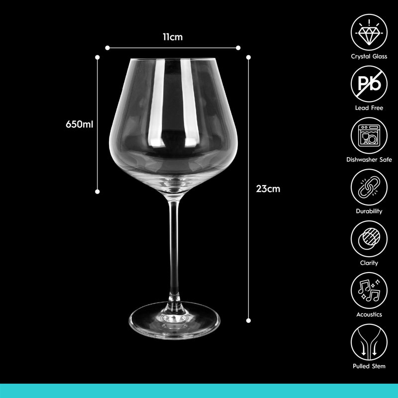 650ml Red Wine Glass, Set of 24