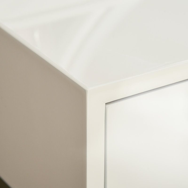 Ensemble de coiffeuse avec miroir tactile à intensité variable 3 lumières Everly Quinn
