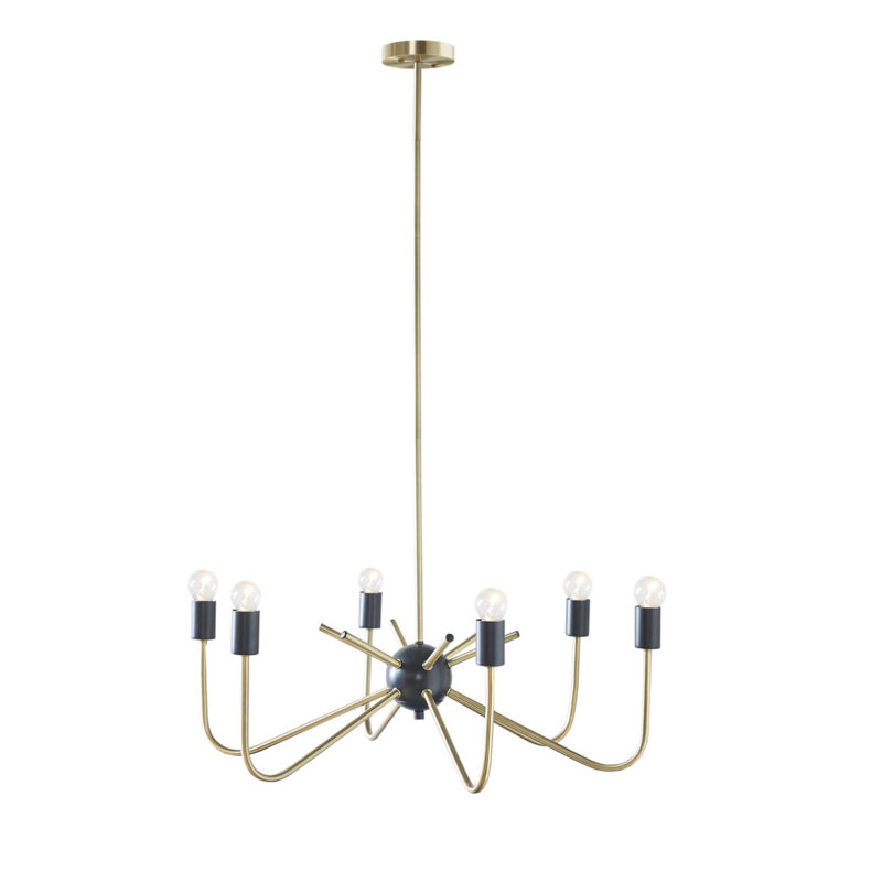 Lustre en métal 6 lumières