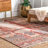Rizer Southwestern Tasseled Handmade Flatweave Rust/Cream/Pink Rug-2129610120