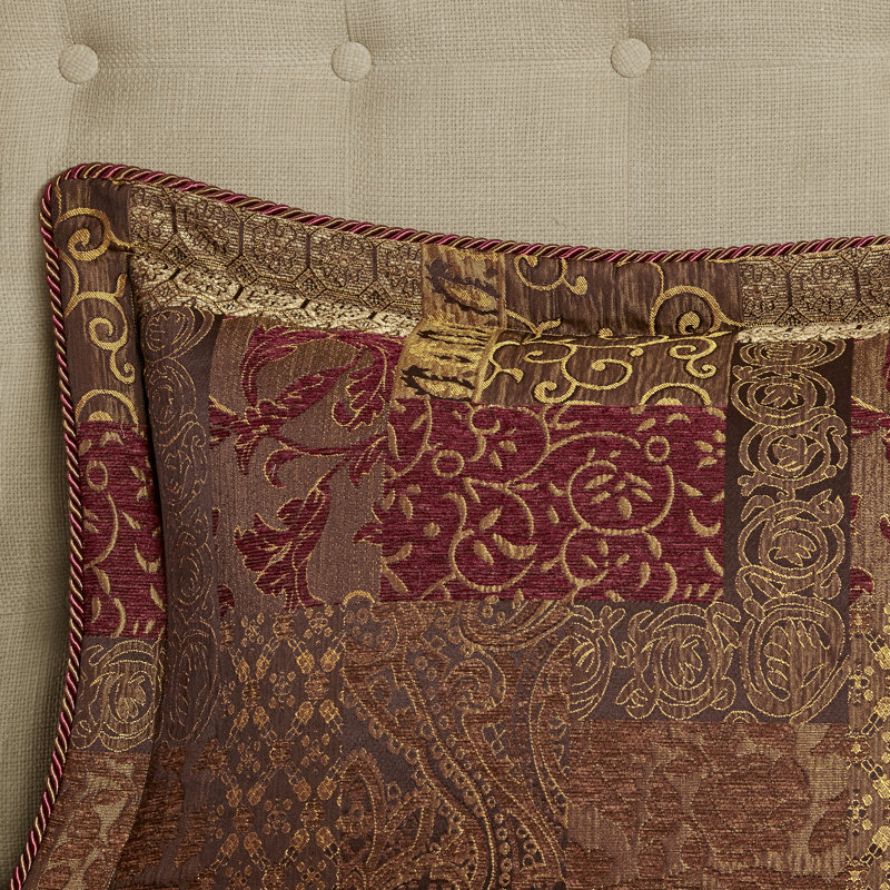 King Size Red Chenille Jacquard Comforter Set