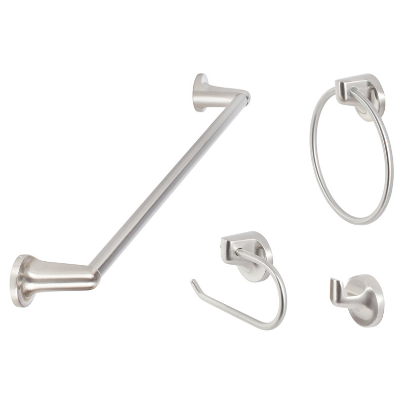 Sierra Series Bath Set, Single Post, Satin Nickel