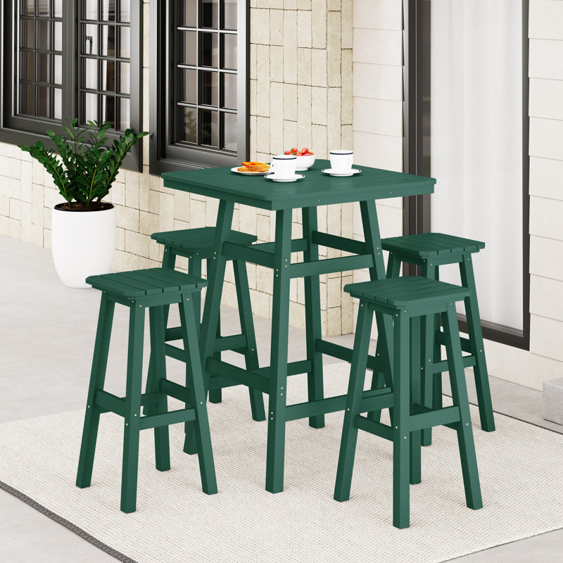 Laguna 5-Piece Square Bar Set, Green