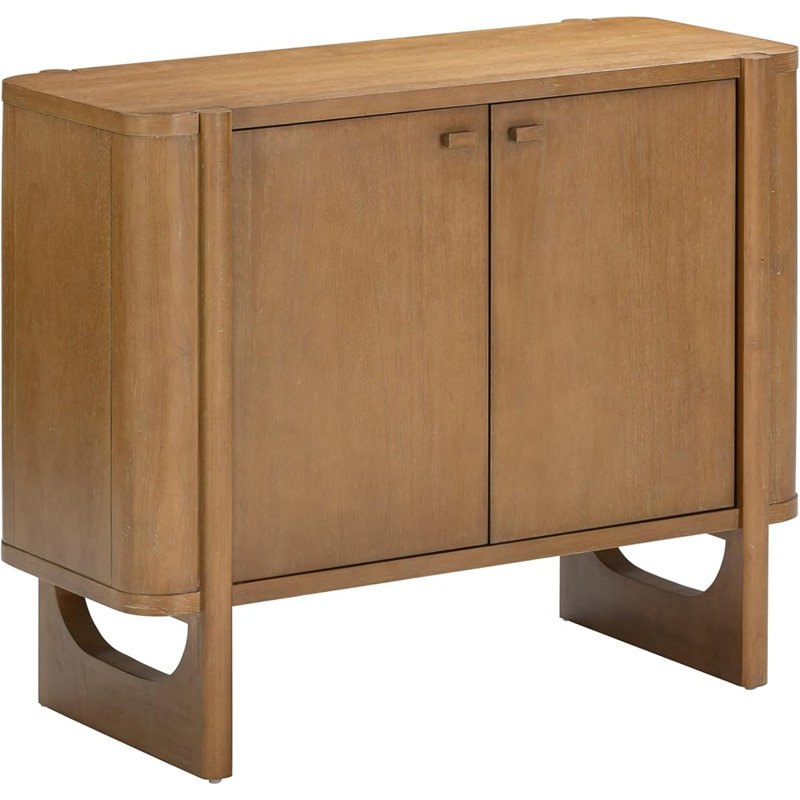 Armoire de rangement Mid-Century moderne, brun clair