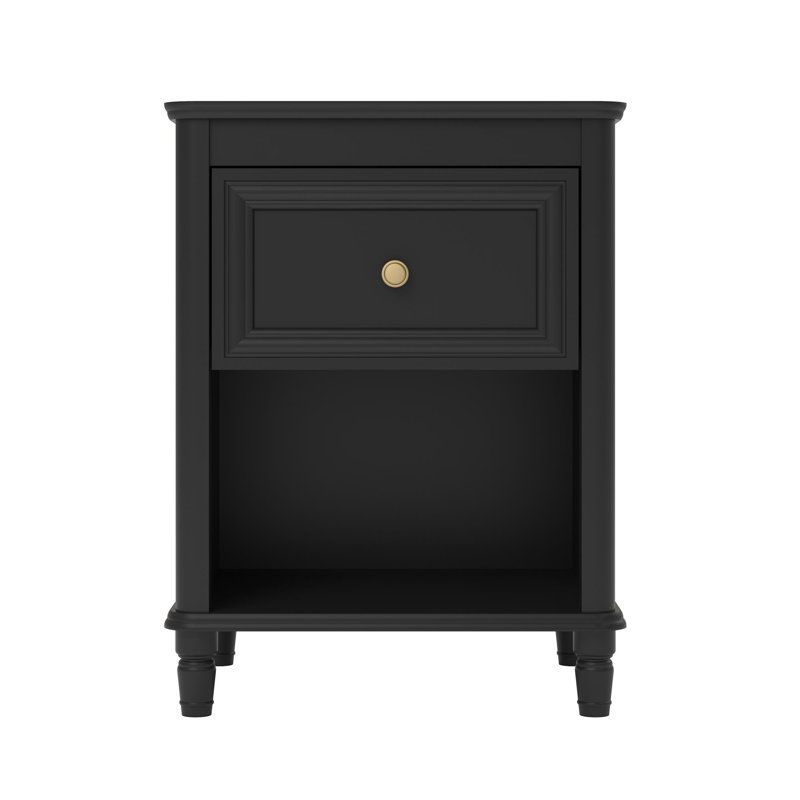 Ryker 1 Drawer Nightstand, Black