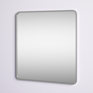 allen + roth 20-in W x 30-in H Warm Silver Framed Wall Mirror